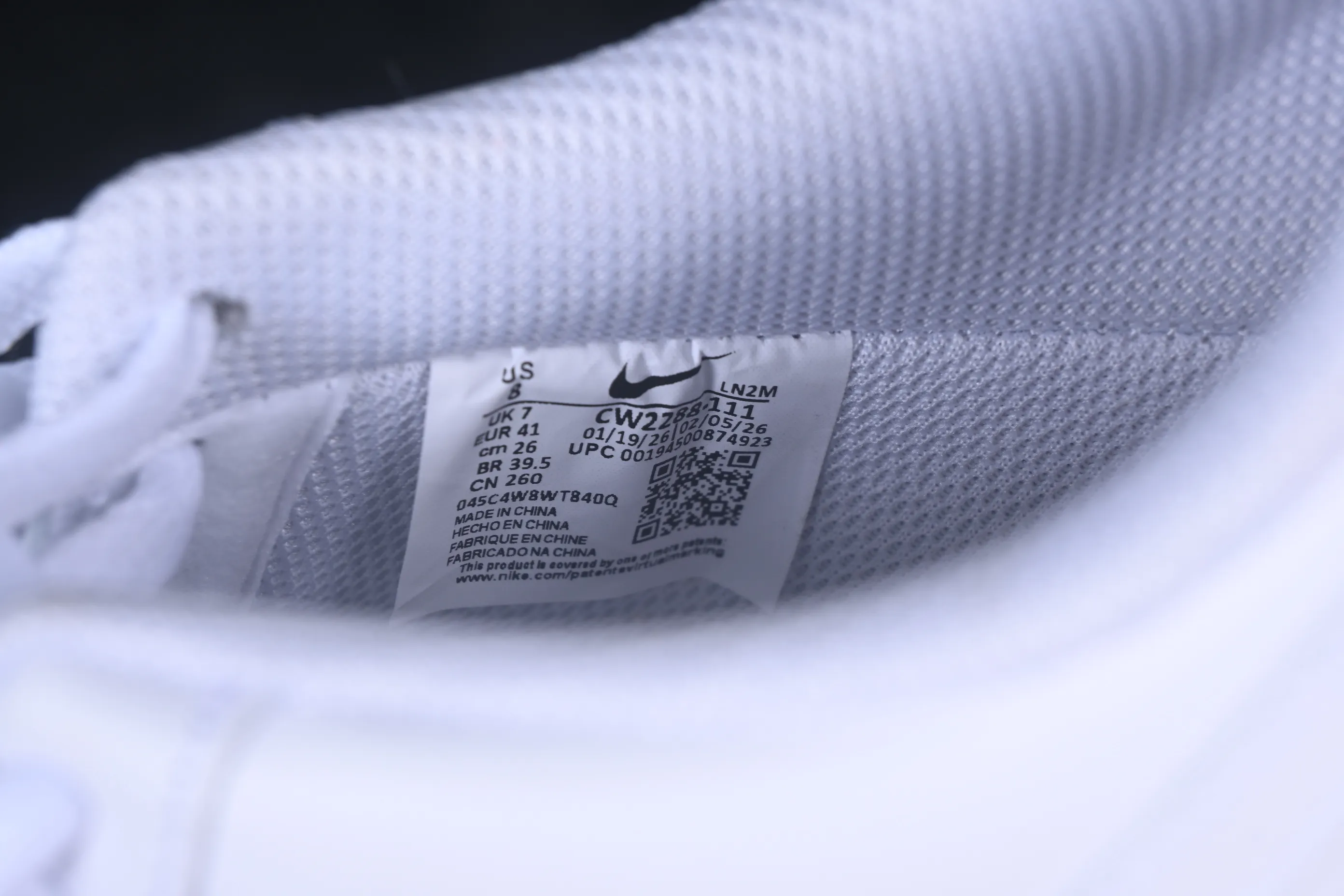 All categories Nk Air Force 1 Air Force series Nk Air Force 1 Low Air Force low-top DC version Nike Air Force 1'07 Low all-white top layer Air Force 1 low-top casual sneakers CW2288-111